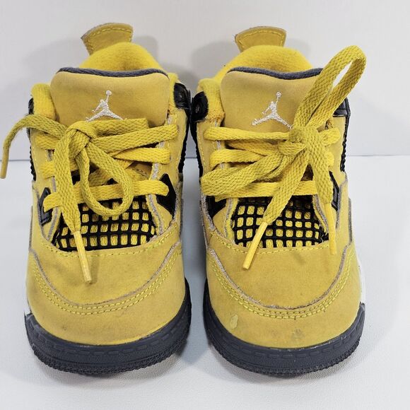 Nike Air Jordan 4 Retro TD 'Lightning' 2021 BQ7670-700 US Size 7C Kids - Picture 2 of 9